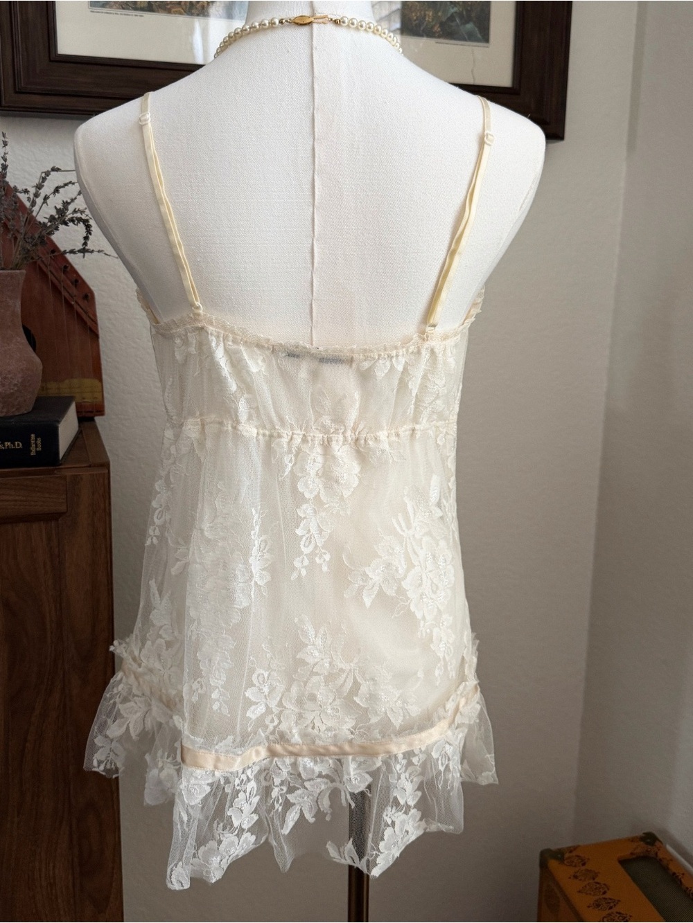 Claire Pettibone Coquette Silk Lace Camisole Vintage 90s M - Picture 3 of 10